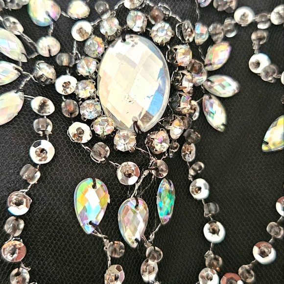 Deb RhinestoneTeal Strapless Dress - Picture 5 of 5